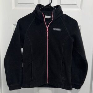 Girl’s Columbia Black Jacket with Pink Zipper